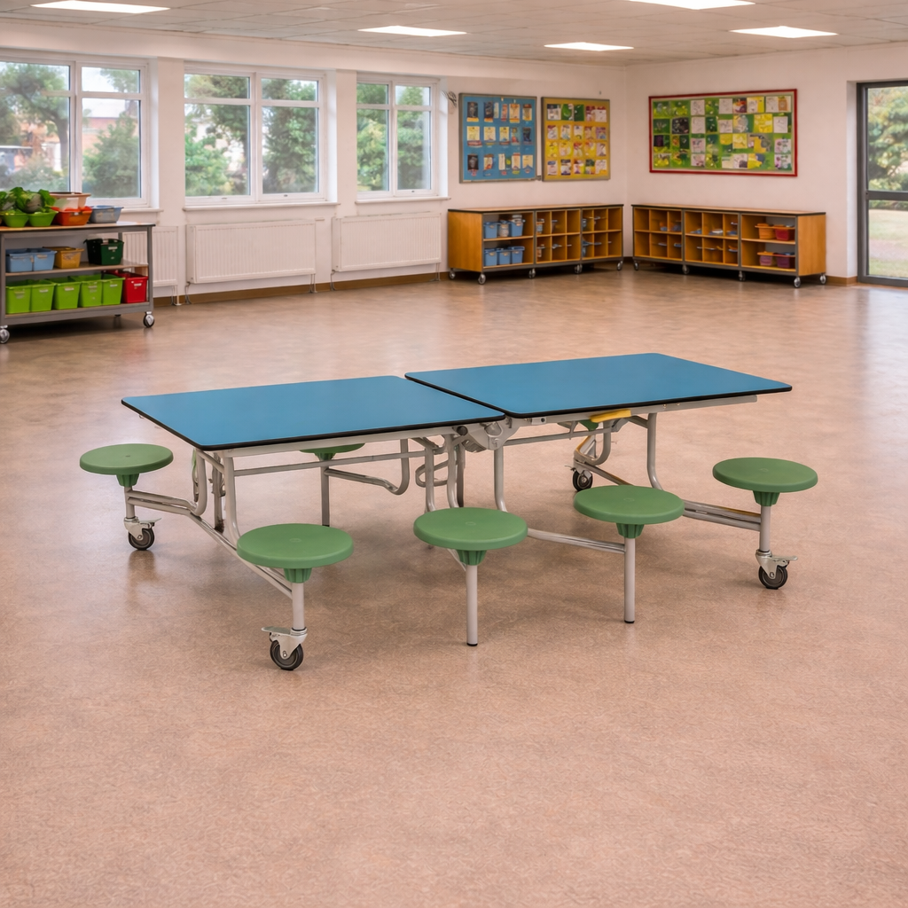 Sticker graphic representing Spaceright Eight Seat Rectangular Mobile Folding Table 